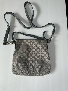 Coach Signature C’s Vintage Gray 43107 Fabric Crossbody Bag